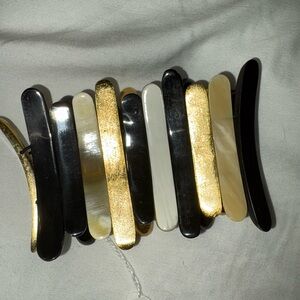 Black and Gold stretch cuff